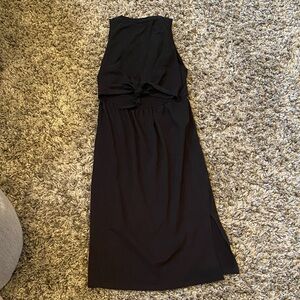 J. Crew Black Midi Dress